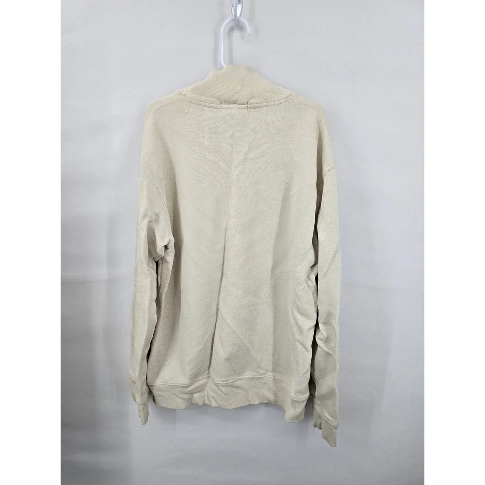 Polo Ralph Lauren Mens Quarter Zip Pullover Sweatshirt Cream Beige Size M 12/14